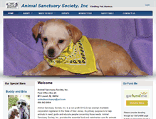 Tablet Screenshot of animalsanctuarysociety.org